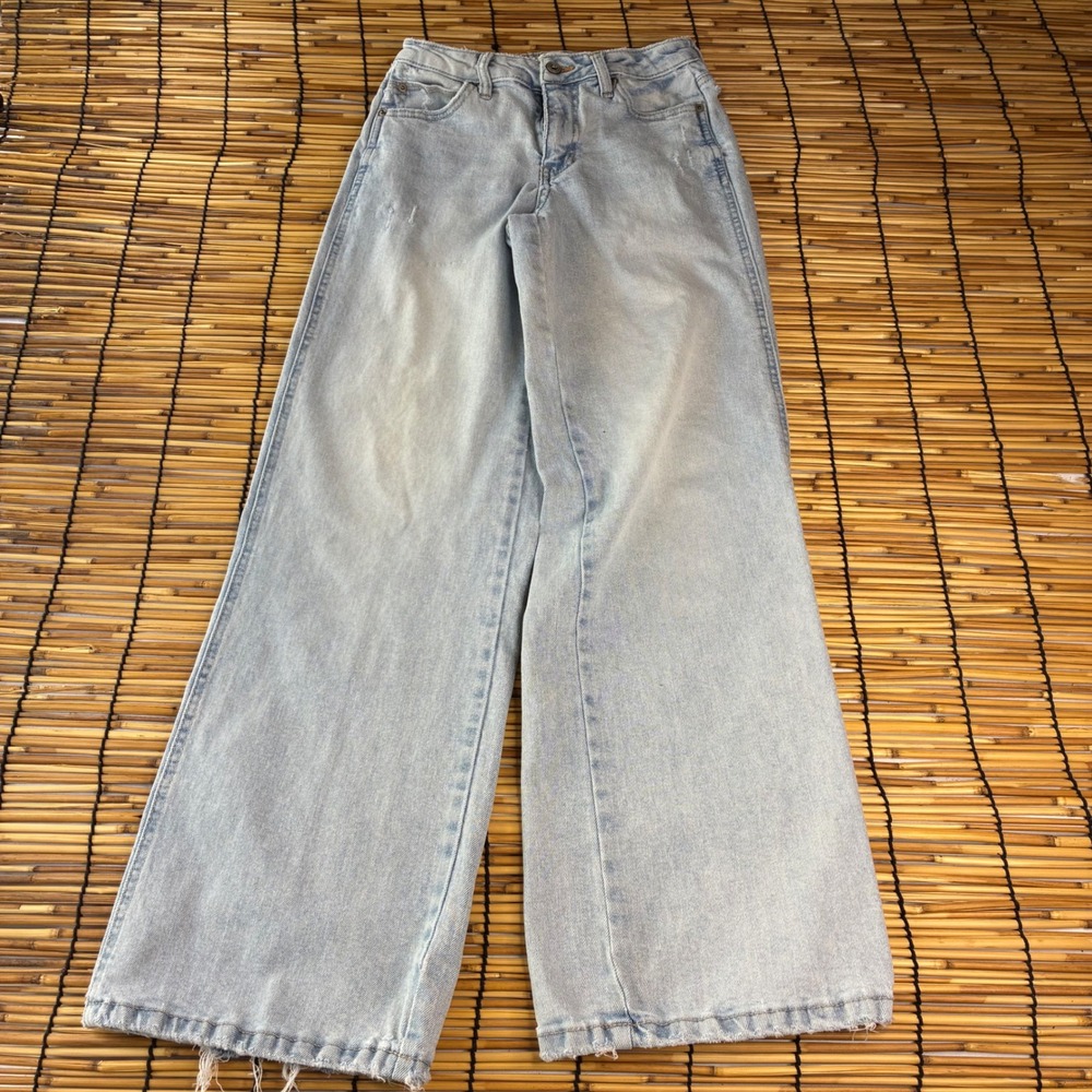 RE Generation by Celebrity Pink High Rise Baggy Wide Leg Jeans Light Wash 1/25
